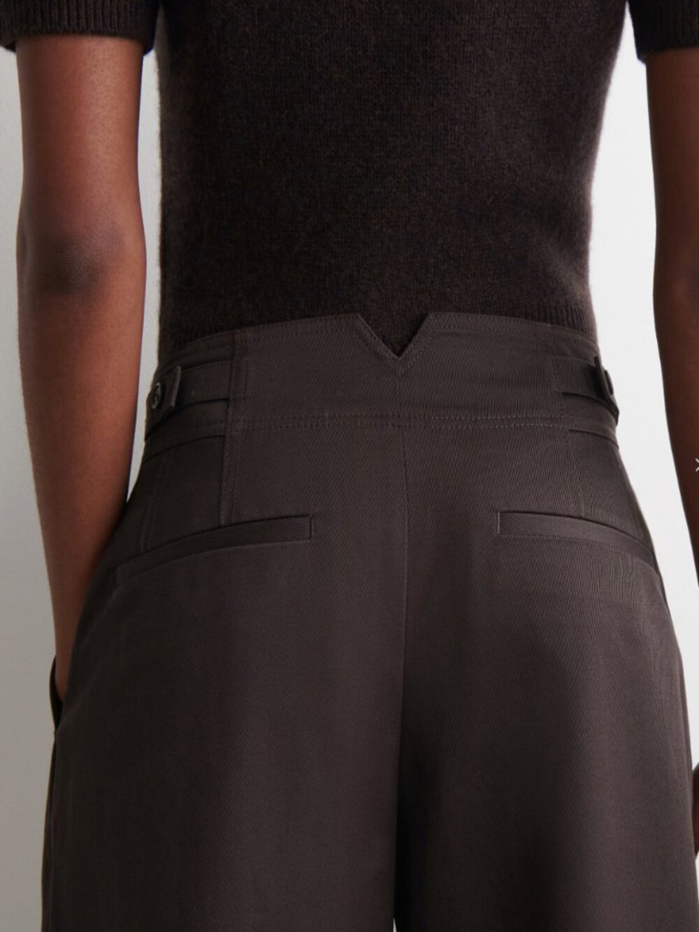 COS cropped brown cotton balloon pants size 8 - Picture 5 of 7